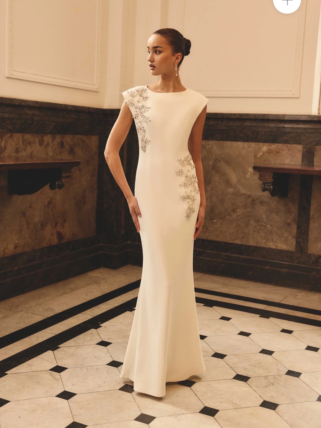 Elliatt Veda White 3d Floral Embellished Diamante Bridal Gown Maxi Dress Xxl New